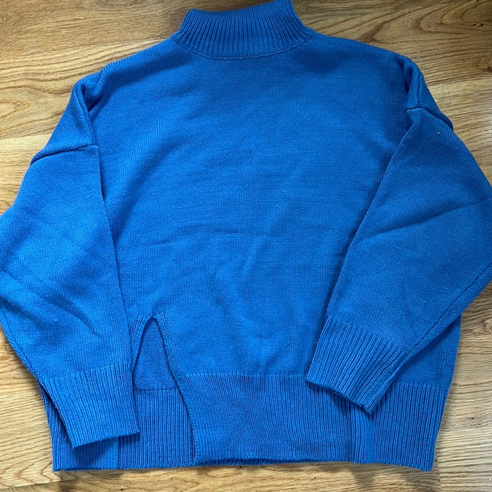 Blue asymmetric sweater